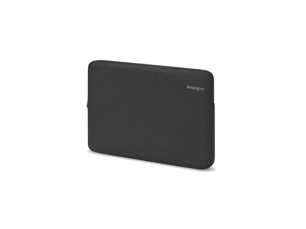 Kensington - Beskyttelsesmuffe for nettbrett / notebook - 100 % resirkulert 600D polyester - svart, grå - 15.6"