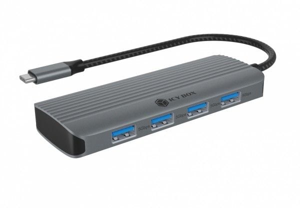 Icy Box 6-i-1 USB-C dockningsstation/station IB-DK4022a-CPD