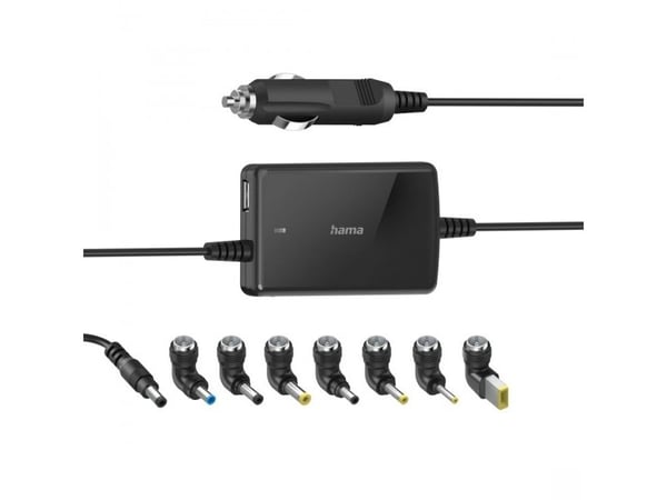 Hama "Slim & Light" Universal Car Notebook Power Supply Unit - Bilstrømadapter - 12 V - 70 watt - svart