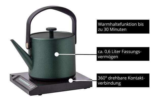Unold 18217 BLITZKOCHER Jade, 0,6 l, 800 W, Grønn, Plast, Rustfritt stål, Justerbar termostat, Vannivåindikator