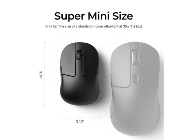 Keychron M4 - Mus - ergonomisk - optisk - 5 knapper - trådløs, kablet - 2.4 GHz, Bluetooth 5.1, USB-C - USB trådløs mottaker - svart