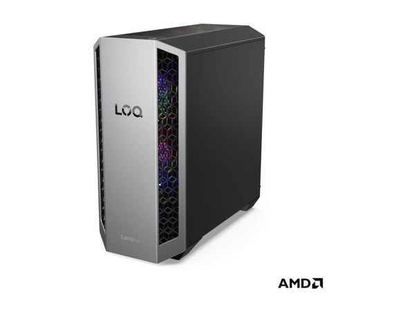 Lenovo LOQ 26ADR10 91DF - Tower gaming - Ryzen 7 8745HX / inntil 5.1 GHz - RAM 16 GB - SSD 512 GB - NVMe - GeForce RTX 5050 - Gigabit Ethernet, Blu...