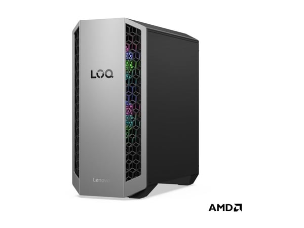 Lenovo LOQ 26ADR10 91DF - Tower gaming - Ryzen 7 8745HX / inntil 5.1 GHz - RAM 16 GB - SSD 512 GB - NVMe - GeForce RTX 5050 - Gigabit Ethernet, Blu...
