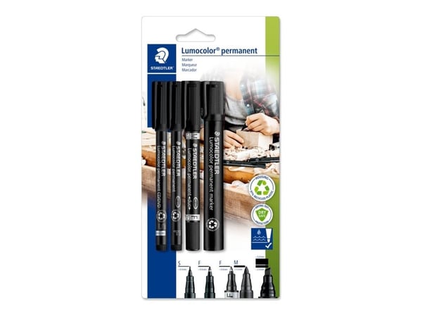 Staedtler 60 BK, Musta, Musta, 4 kpl