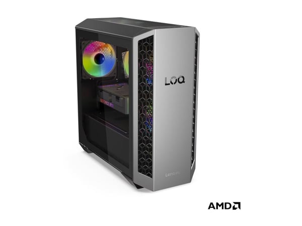 Lenovo LOQ 26ADR10 91DF - Tower gaming - Ryzen 7 8745HX / inntil 5.1 GHz - RAM 16 GB - SSD 512 GB - NVMe - GeForce RTX 5050 - Gigabit Ethernet, Blu...