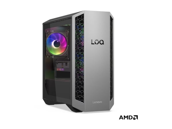 Lenovo LOQ 26ADR10 91DF - Tower gaming - Ryzen 7 8745HX / inntil 5.1 GHz - RAM 16 GB - SSD 512 GB - NVMe - GeForce RTX 5050 - Gigabit Ethernet, Blu...