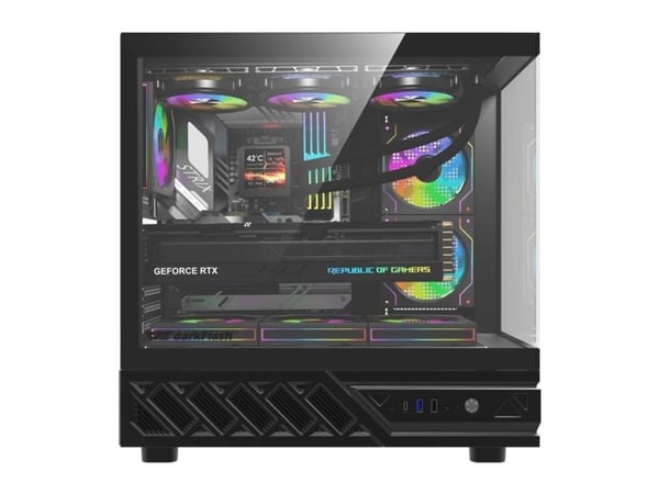 DarkFlash DS950V kabinett med skjerm (svart) + 6 vifter