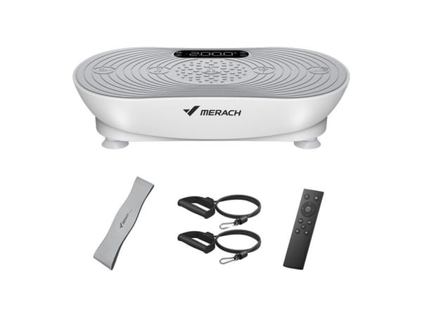 MERACH MR-2533W1-EU vibrasjonsplattform (hvit)