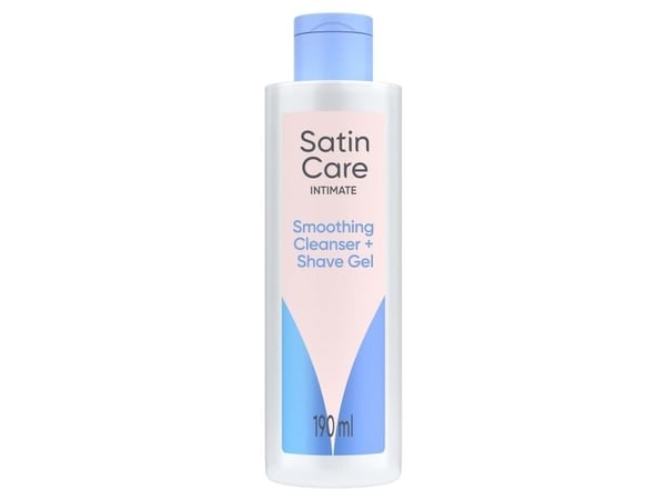 Satin Care Intimate Smoothing Cleanser + barberhøvel for intimområdet, 190 ml