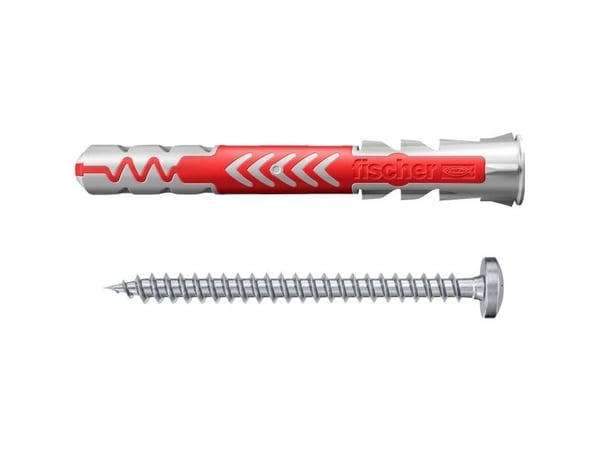 Fischer DUOPOWER 6 x 50 S PH LD, Lettbetong, Murstein, Betong, Gipsfiberplate, Murverk, Gipsplater, Nylon, Grå, 6 mm, 50 mm, 6 mm