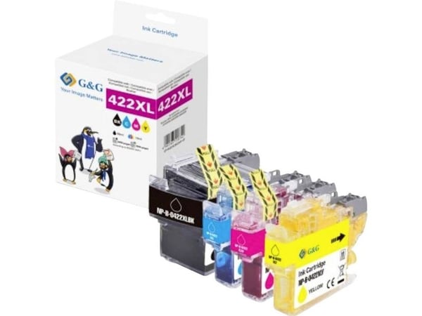 G&G Blæk kombi-pakke Kompatibel Sort, Cyan, Magenta, Gul GP-B422XLBKCMY-4P