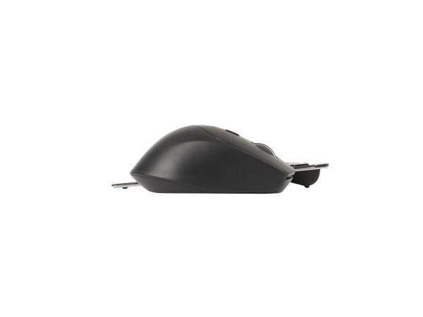 Rapoo 9500M, Full størrelse (100 og), Trådløs, RF trådløs + Bluetooth, QWERTY, Svart, Mus inkludert