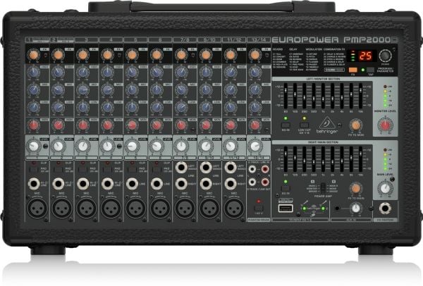 Behringer PMP2000D, 14 kanavaa, musta
