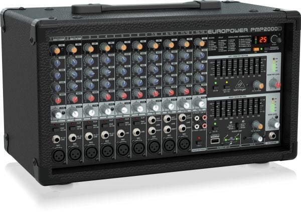 Behringer PMP2000D, 14 kanavaa, musta