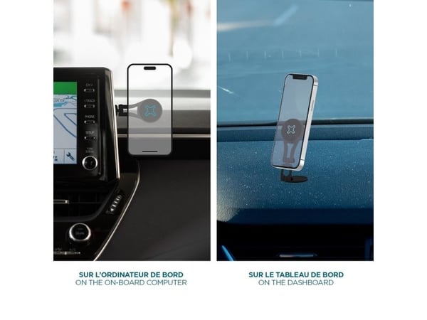 Mobilis U.FIX - Bilholder for mobiltelefon - magnetisk feste - svart