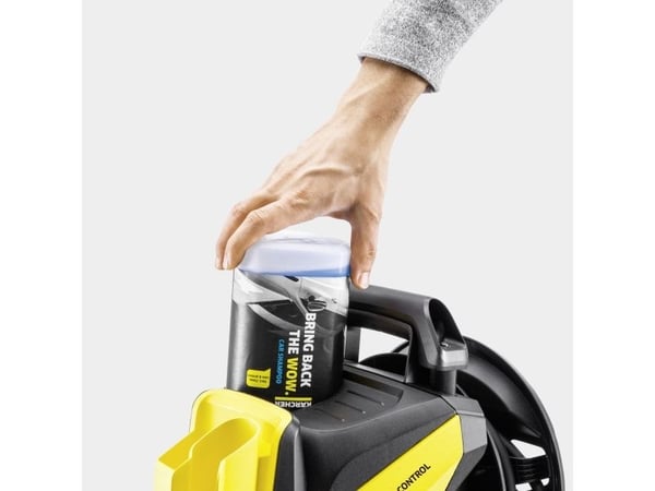 Høytrykksvasker K 4 Premium Power Control Flex Home (gul/svart, med smussblåser, slangetrommel og overflaterens T 5)