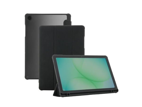 Mobilis EDGE 2 - Lommebok for nettbrett - forsterkede hjørner - svart, gjennomsiktig - for Samsung Galaxy Tab A11+