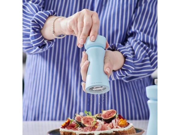 Cole &amp; Mason Kenton, Salt- og pepperkvern, Lyseblå, Gummitre, Keramikk, Pepper, Salt, 60 mm