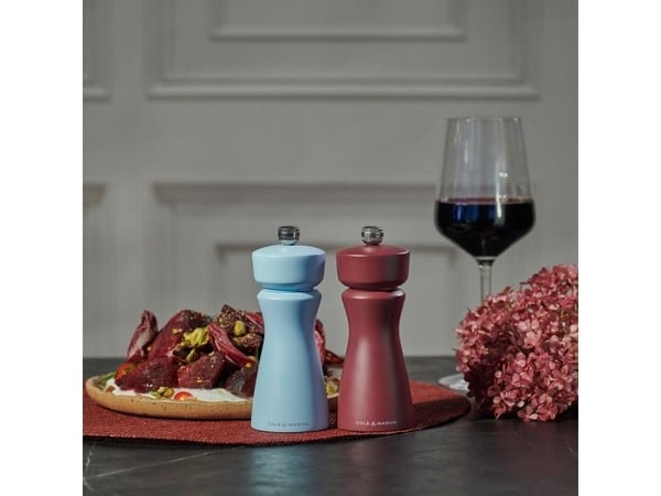Cole &amp; Mason Kenton, Salt- og pepperkvern, Bordeaux, Gummitre, Keramikk, Pepper, Salt, 60 mm