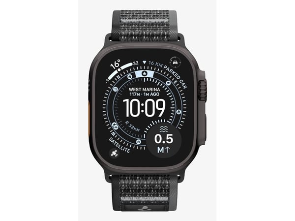 Spigen Athlex Air 2, Yhtye, Älykello, musta, Oranssi, Apple, Apple - Apple Watch Ultra 3 (49mm), Apple - Apple Watch Ultra 2 (49mm), Apple - Apple ...