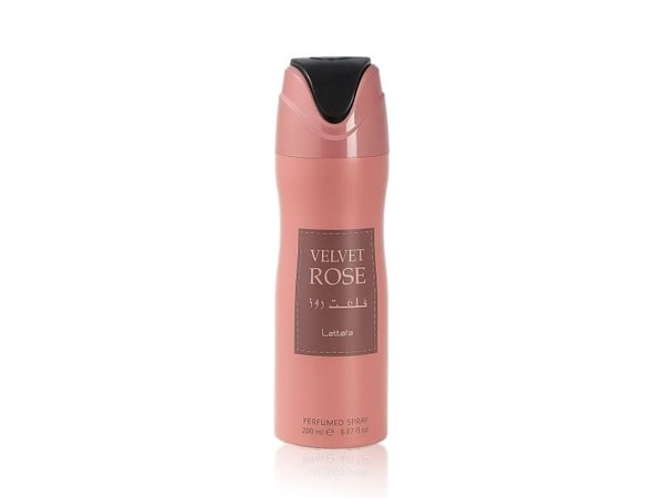Lattafa Velvet Rose Women Perfumed Deodorant Spray 6.7 Ounce