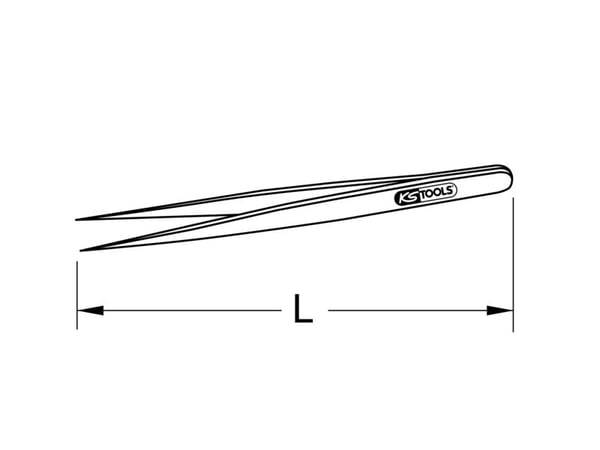 KS Tools 9642902 Pinsetit litteät 200 mm
