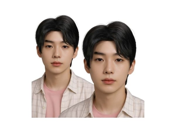 Svart K-pop demonnparykk