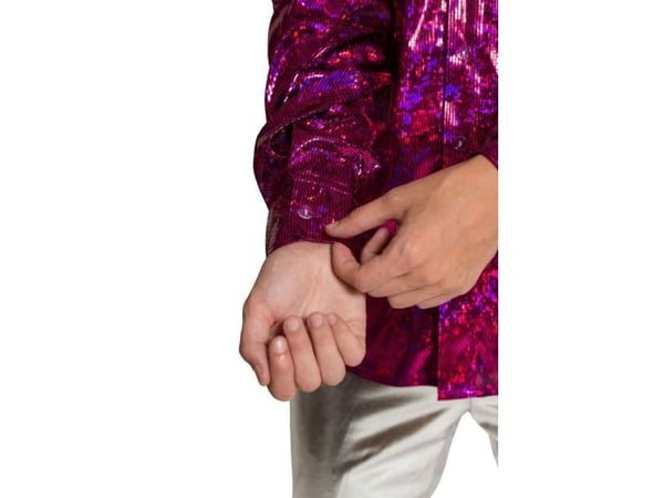 Fuchsia disco-skjorta