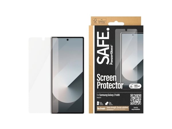 SAFE. by PanzerGlass - Skjermbeskyttelse for mobiltelefon - klassisk passform - glass - for Samsung Galaxy Z Fold6