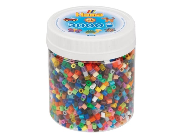 Hama Beads 209-68, Flerfarget, Rund perle, 3000 stykker
