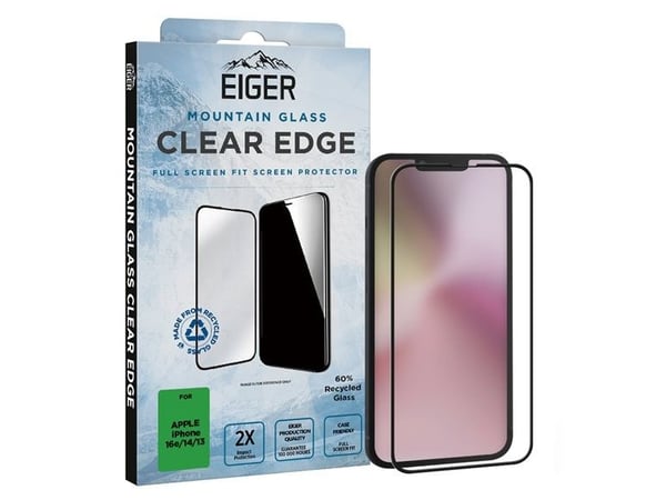 EIGER EGSP01025, Samsung, iPhone 16e / 14 / 13, Ripebestandig, Slagbestandig, Støvresistent, Gjennomsiktig, 1 stykker