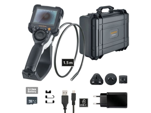 Laserliner VideoInspector, 640 x 480 piksler, 8,89 cm (3.5"), 1280 x 720 piksler, JPEG, 80°, 2x