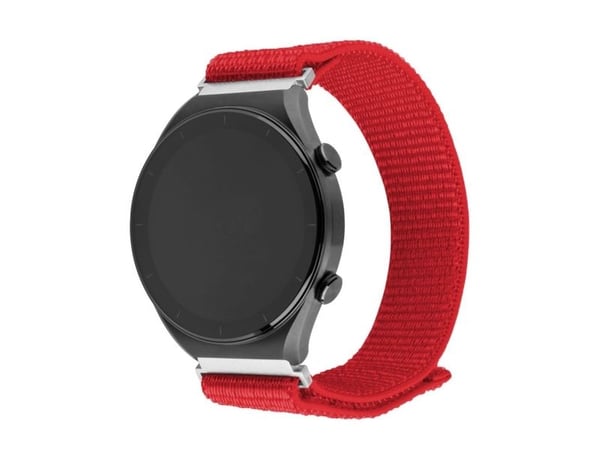 FIXED - Klokkestropp for smart armbåndsur - nylon, quick release, 22 mm - 160-210 mm - rød