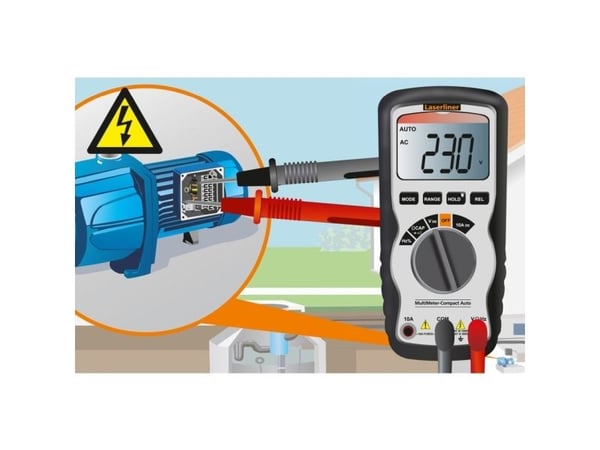 Laserliner MultiMeter-Compact, Digitalt, Håndholdt multimeter, 4 - 600 V, 4 - 600 V, 1,5% + 4, 0,5% + 2