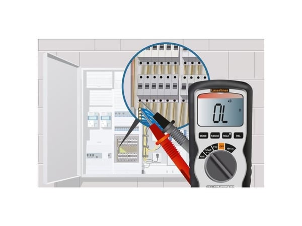 Laserliner MultiMeter-Compact, Digitalt, Håndholdt multimeter, 4 - 600 V, 4 - 600 V, 1,5% + 4, 0,5% + 2