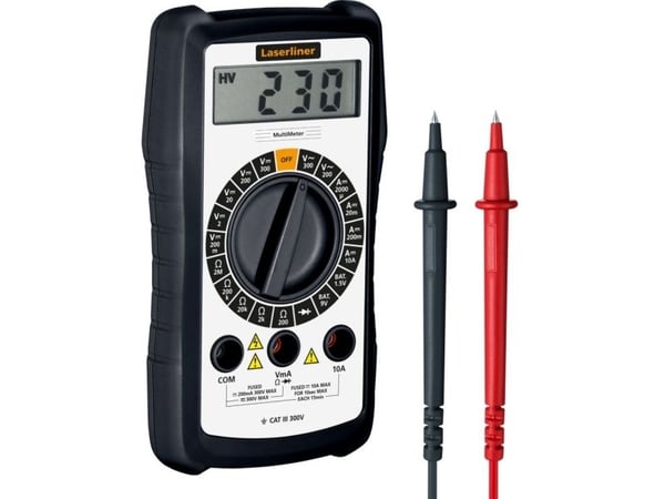 Laserliner MultiMeter, Digital multimeter, Håndholdt multimeter, 0,1 - 300 V, 0,1 - 300 V, 1,2 % + 10 sifre, 1,2 % + 10 sifre