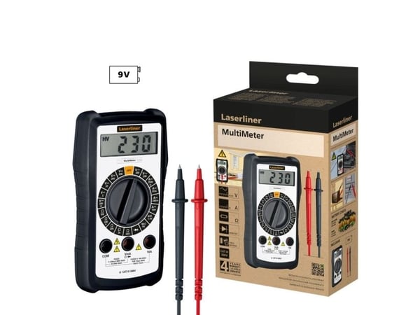 Laserliner MultiMeter, Digital multimeter, Håndholdt multimeter, 0,1 - 300 V, 0,1 - 300 V, 1,2 % + 10 sifre, 1,2 % + 10 sifre