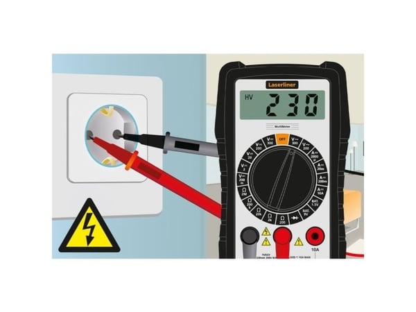Laserliner MultiMeter, Digital multimeter, Håndholdt multimeter, 0,1 - 300 V, 0,1 - 300 V, 1,2 % + 10 sifre, 1,2 % + 10 sifre