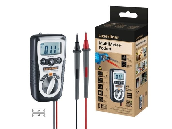 Laserliner MultiMeter-Pocket, Digitalt, Håndholdt multimeter, 2 - 200 V, 2 - 200 V, 10 mV, 10 mV