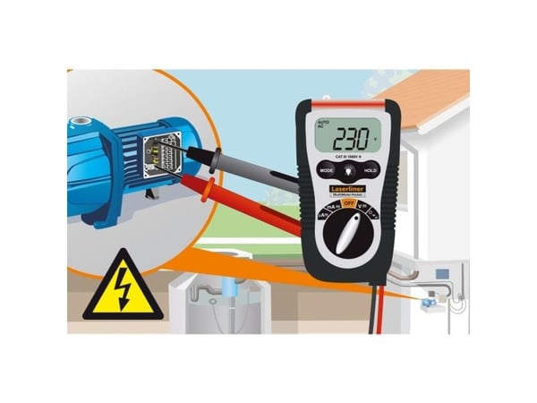 Laserliner MultiMeter-Pocket, Digitalt, Håndholdt multimeter, 2 - 200 V, 2 - 200 V, 10 mV, 10 mV