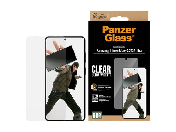 PanzerGlass ® Screen Protector Samsung Galaxy S26 Ultra | Ultra-Wide Fit w. EasyAligner, Samsung, Samsung - Galaxy S26 Ultra, Asennus kuivana, Naar...