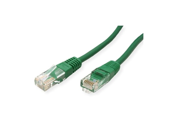 Roline - Liitäntäkaapeli - RJ-45 (uros) - RJ-45 (uros) - 5 m - UTP - CAT 5e - muotoiltu - vihreä