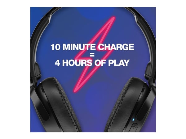 Skullcandy Riff Wireless 2 - Hodetelefoner med mikrofon - on-ear - Bluetooth - trådløs - ekte svart