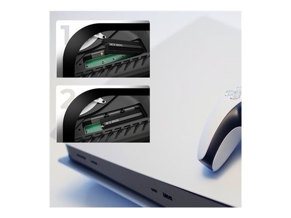 ICY BOX IB-M2HS-PS5 - Fasttilstands-drevvarmelegeme - svart - for Sony PlayStation 5