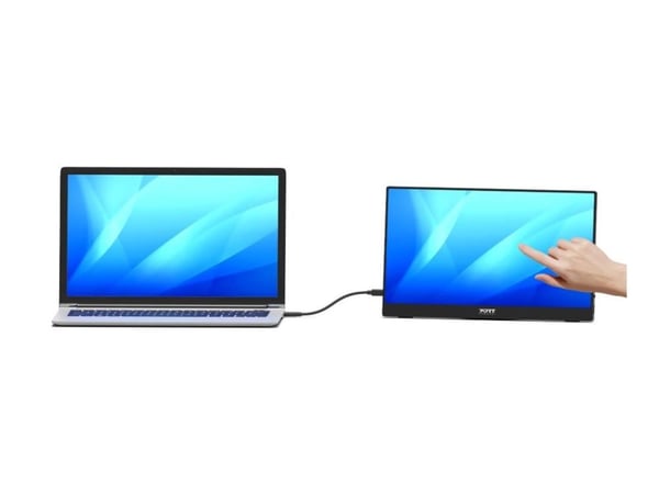 PORT Connect NOMAD - LCD-skjerm - 15.6" - portabel - berøringsskjerm - 1920 x 1080 Full HD (1080p) @ 60 Hz - IPS - HDMI, 2xUSB-C - høyttalere