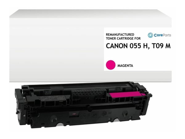 CoreParts - Magenta - kompatibel - boks - gjenfabrikert - tonerpatron (alternativ for: Canon 055H, Canon T09) - for Canon ImageCLASS LBP664, MF745;...