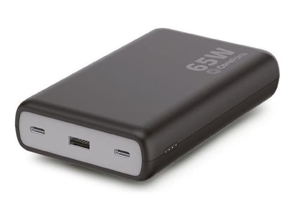 CoreParts - Strømbank - 20000 mAh - 65 watt - 3 utgangskontakter (USB, 2 x USB-C) - på kabel: USB-C