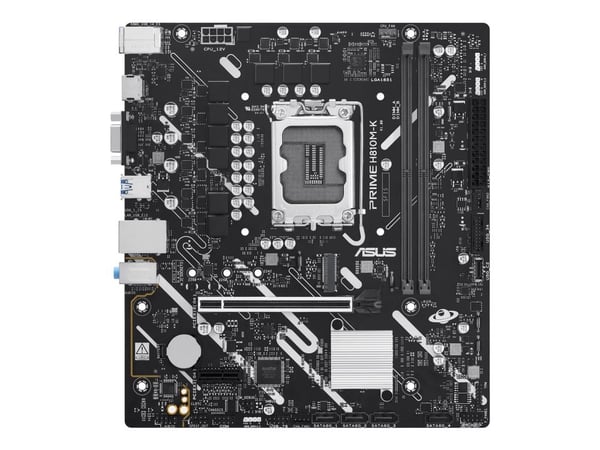 ASUS PRIME H810M-K - Hovedkort - micro ATX - LGA1851-sokkel - H810 Chipset - USB 3.2 Gen 1 - Gigabit LAN - innbygd grafikk (CPU kreves) - HD-lyd (8...