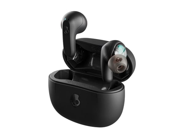 Skullcandy Rail - True wireless-hodetelefoner med mikrofon - i øret - Bluetooth - ekte svart