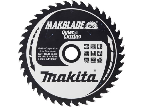 MAKITA sirkelsagblad 250x30x40z MAKBLADE PLUS WOOD